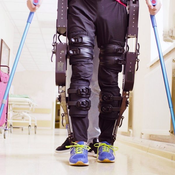 Person trying out the ReWalk exoskeleton