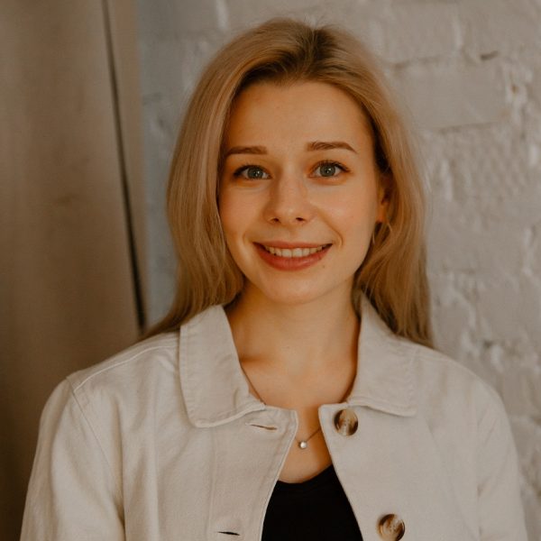 stock image of a woman smiling