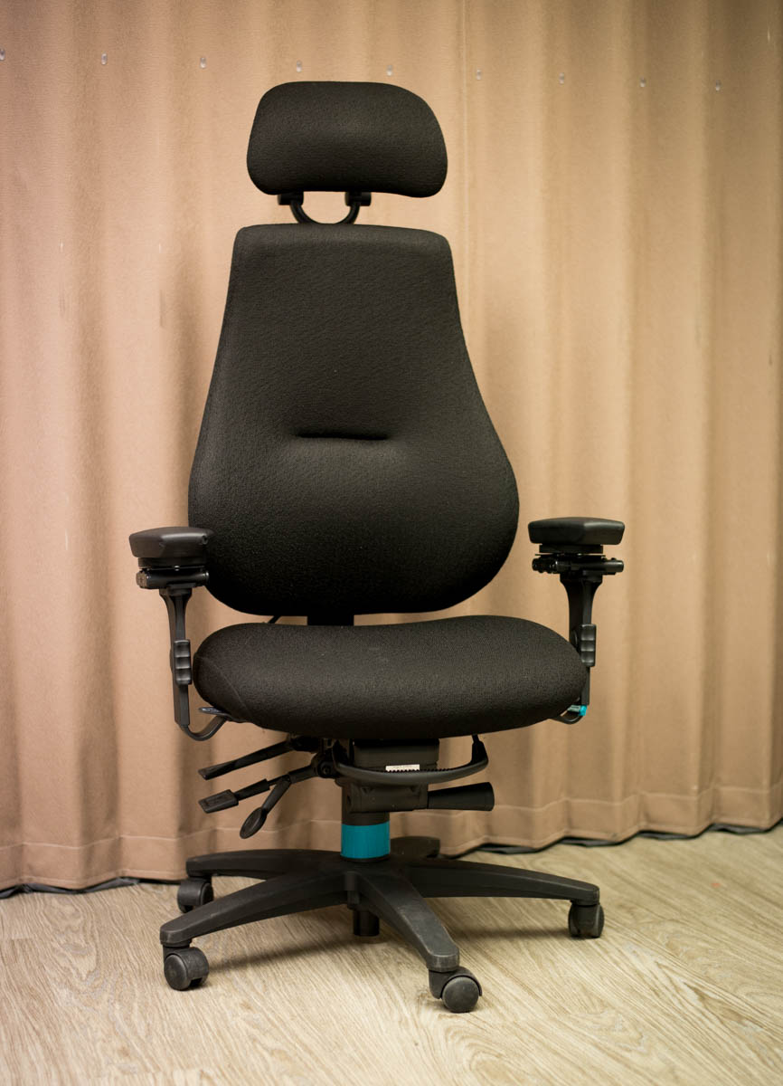 an ergonomic chair