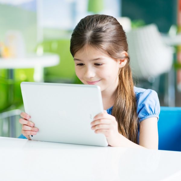 a child using a tablet