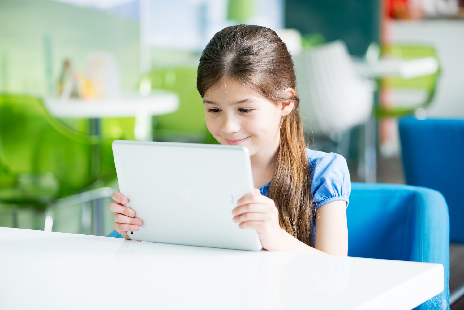 a child using a tablet