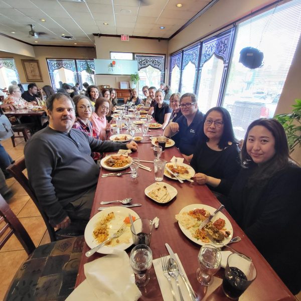 WorkBC Assistive Technology Services staff at lunch.