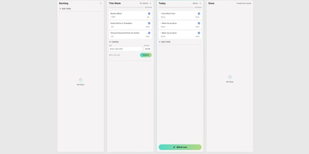 Blitzit: A Productivity and Pomodoro App - Neil Squire
